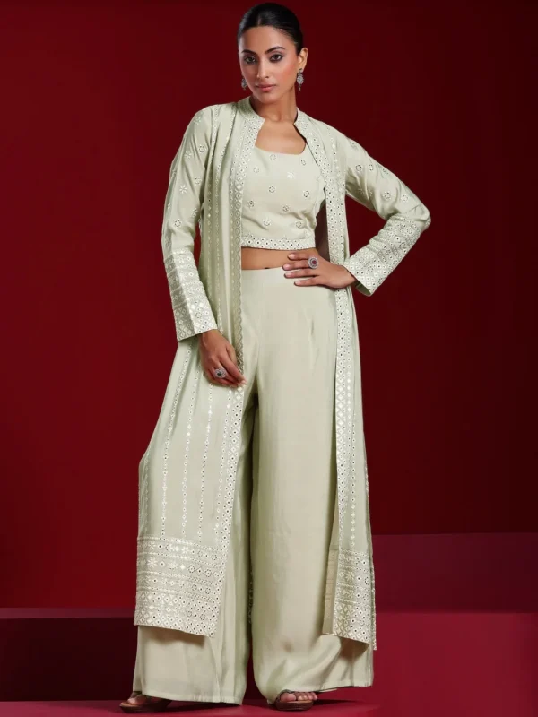 Wine Embroidered Georgette Straight Suit With Dupatta