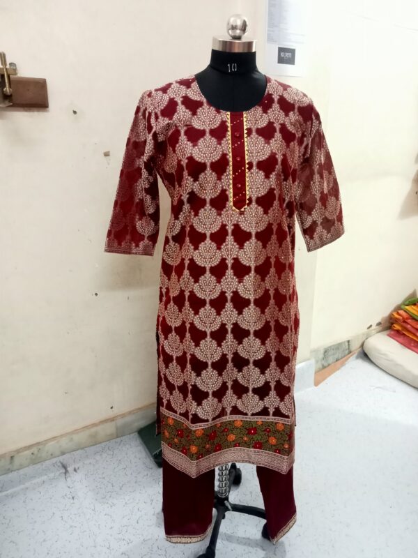 Banarasi fancy kurti set